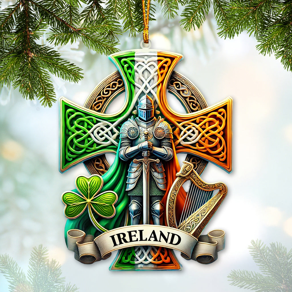 Blisscorners Custom Name Ireland Ornament, Christmas Gift for Ireland Lover2D Flat LM2111
