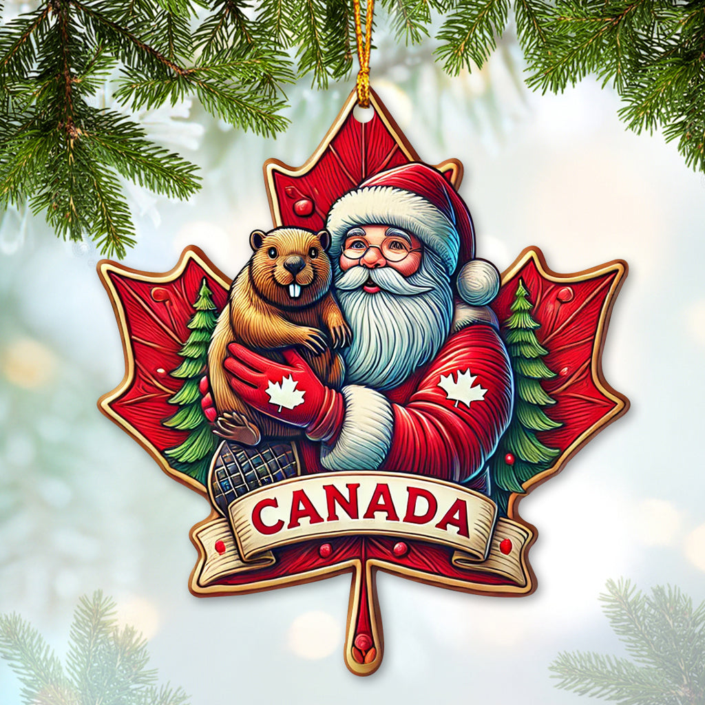 Blisscorners Custom Name Ornament, Canada Santa2D Flat LM2211