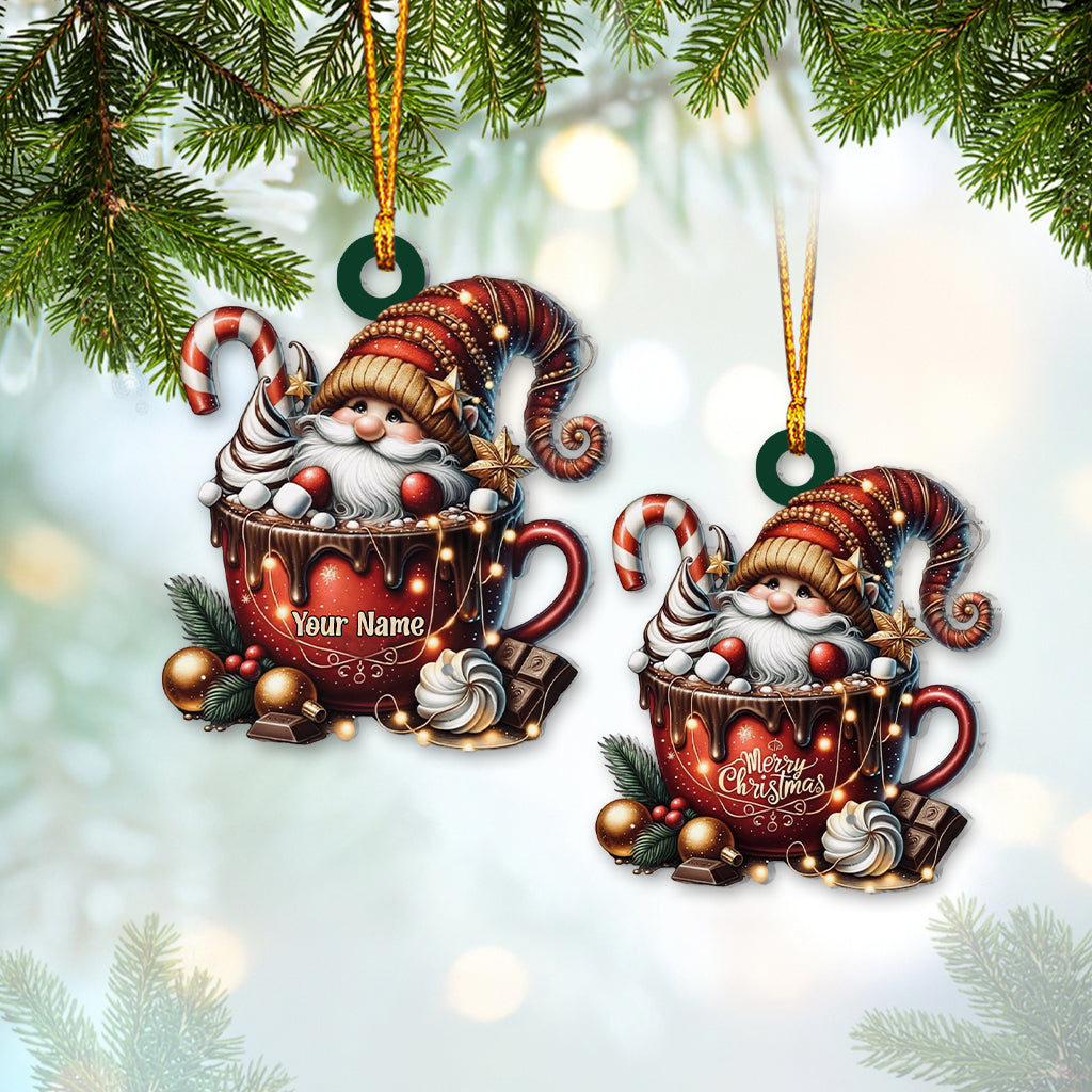 Blisscorners Custom Name Santa Ornament, Home Decor Christmas Gift2D Flat LM2111