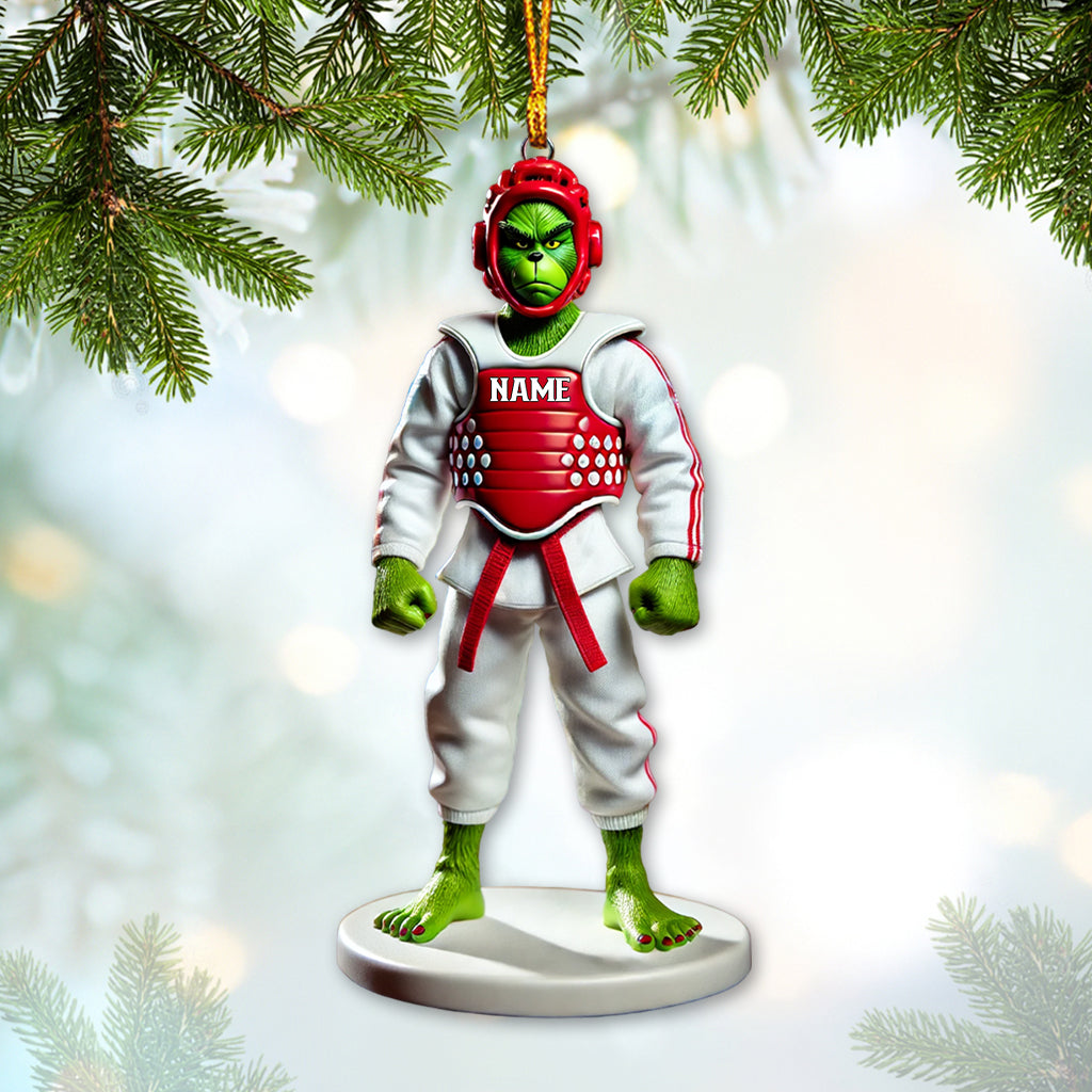 Blisscorners Custom Karate Grinch Ornament, Personalized Ornament2D Flat LM2211
