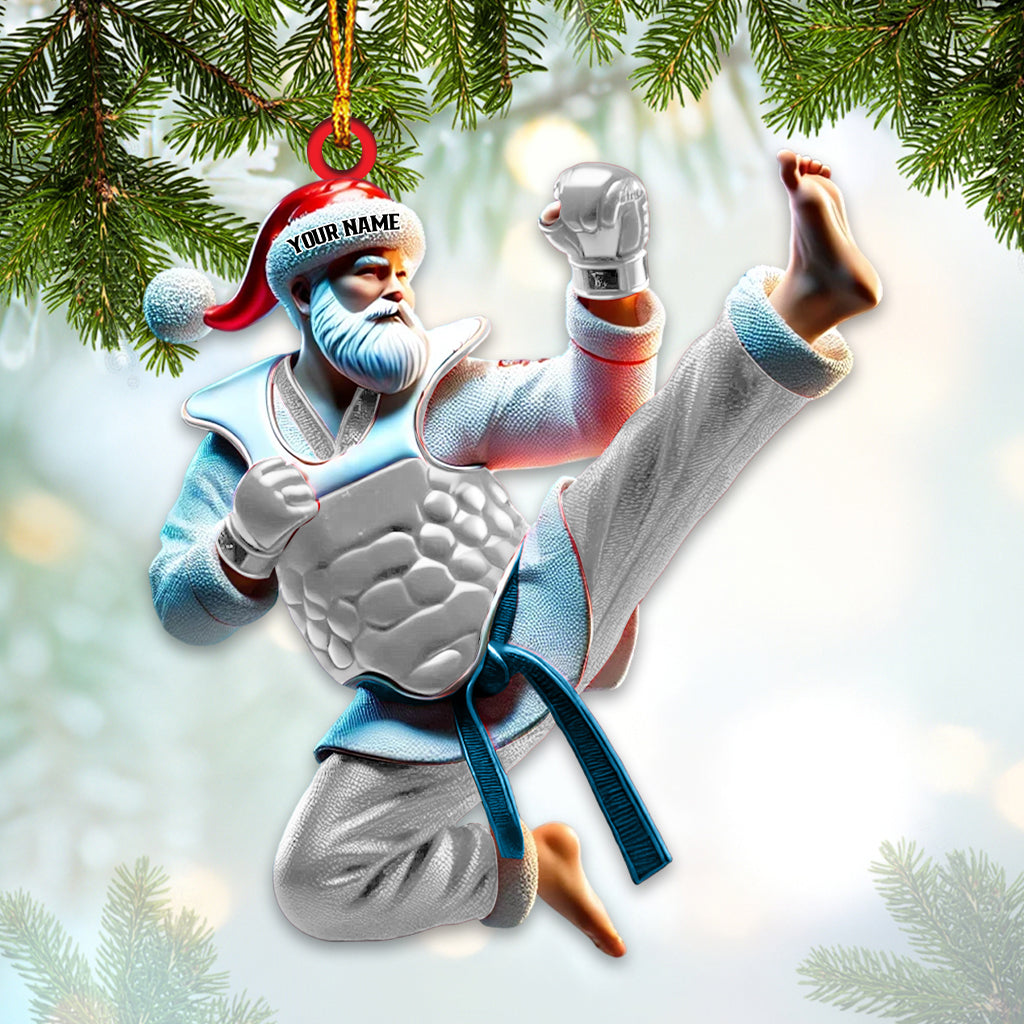 Blisscorners Custom Name Taekwondo Ornament, Taekwondo Christmas Gift2D Flat LM2211