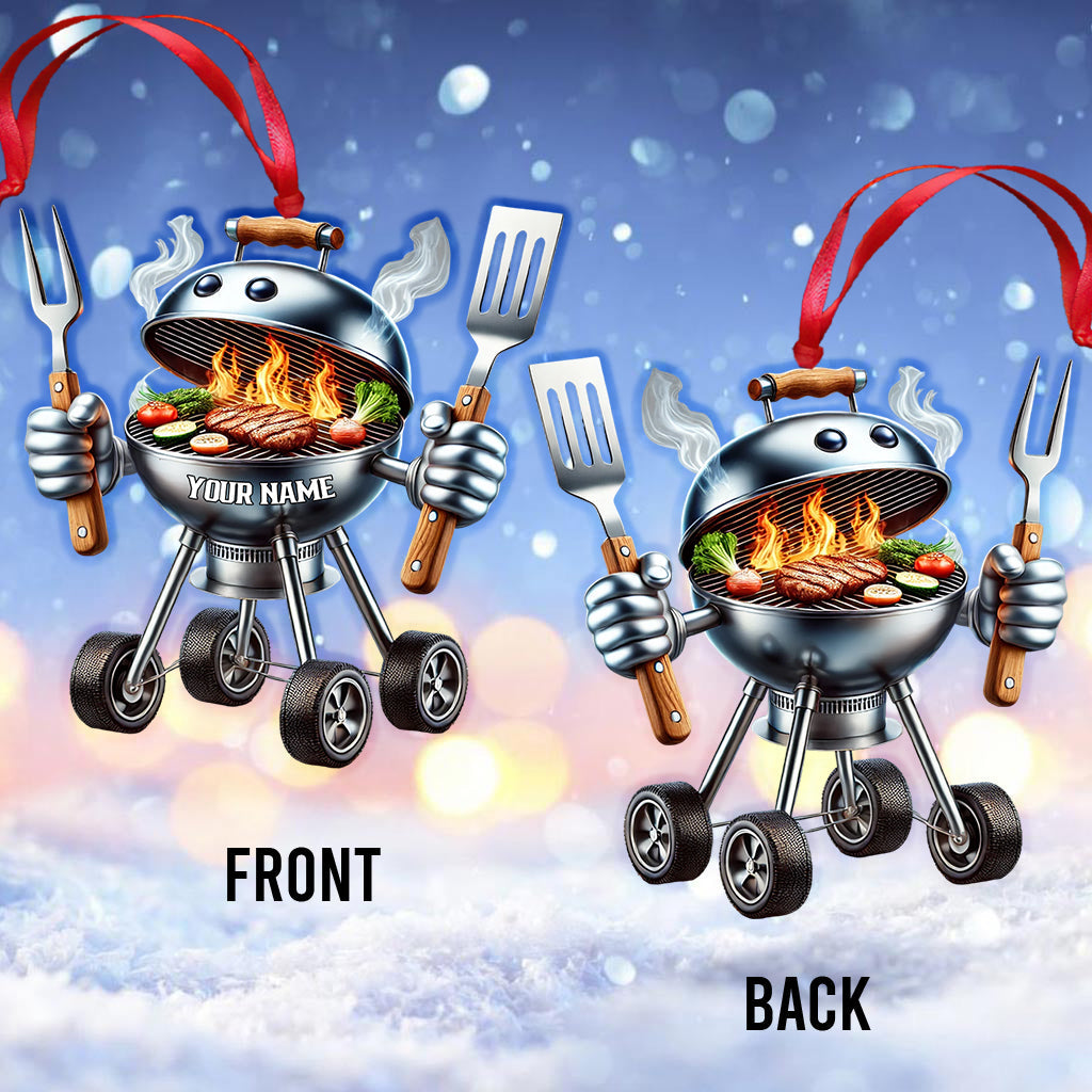 Blisscorners BBQ Grill Christmas Ornament, Personalized Ornament2D Flat LM2211