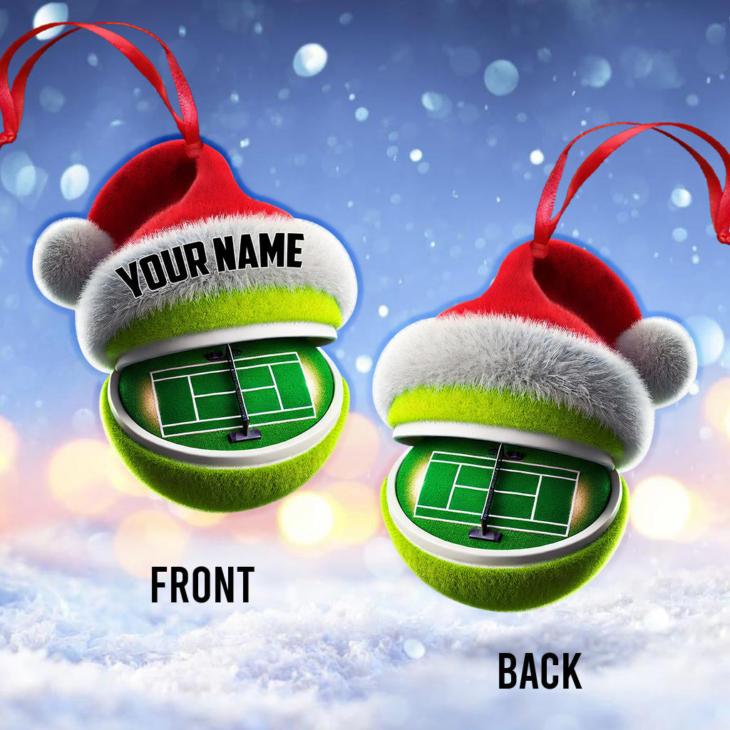 Blisscorners Tennis Court Christmas Ornament, Personalized Ornament2D Flat LM2211