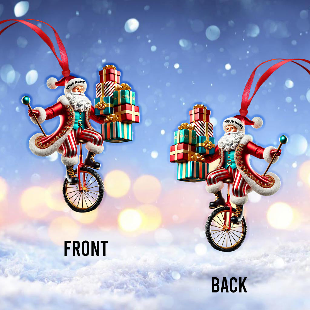 Blisscorners Santa Circus Home Decor Christmas Ornament, Personalized Ornament2D Flat LM2211