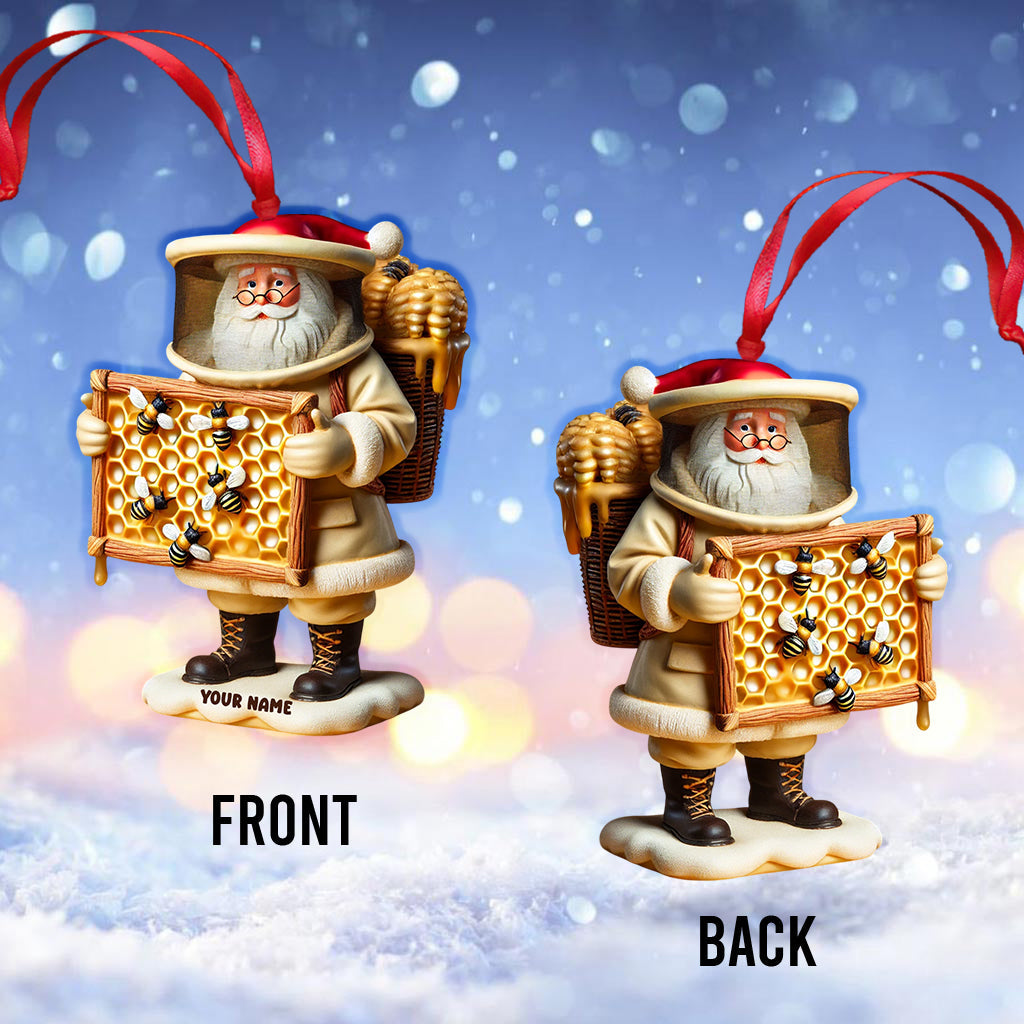 Blisscorners Santa Beekeeper Christmas Ornament, Personalized Ornament2D Flat LM2211