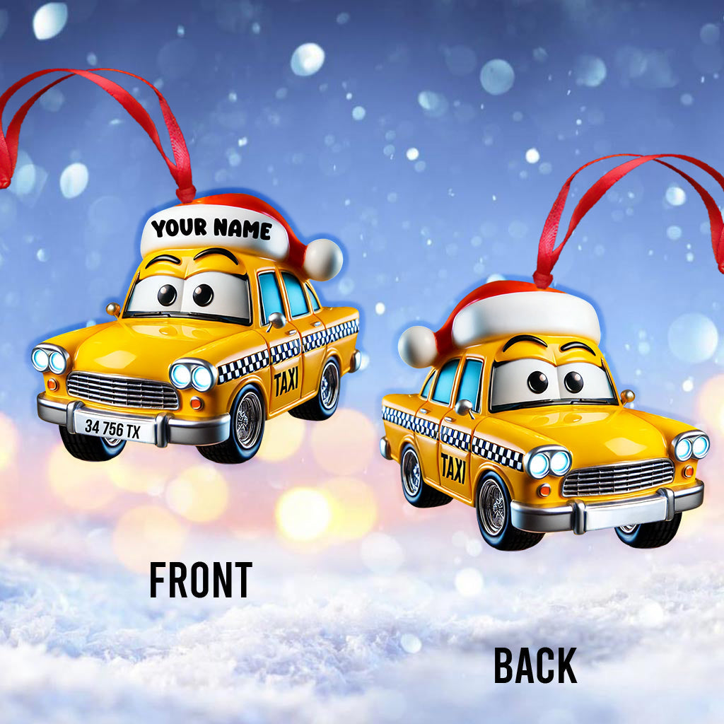 Blisscorners Taxi Driver Christmas Ornament, Personalized Ornament2D Flat LM2211