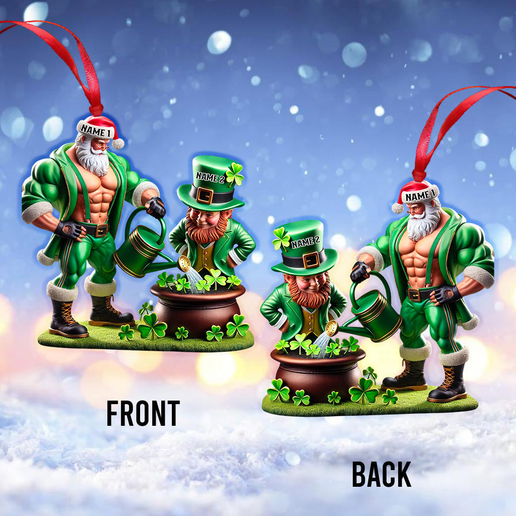 Blisscorners Lucky Leprechaun In Green Leotards Home Decor Christmas Ornament, Personalized Ornament2D Flat LM2211