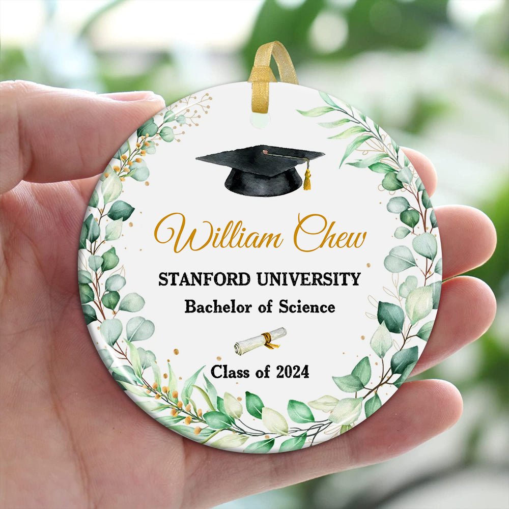 Blisscorners Graduation Gift, Congrats Class Of Graduation - Custom Texts Graduation - Personalized Ceramic Ornament2D Flat LM2111
