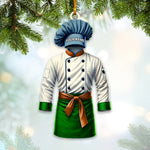 Blisscorners Chef Outfit Ornament, Personalized Ornament2D Flat LM2211