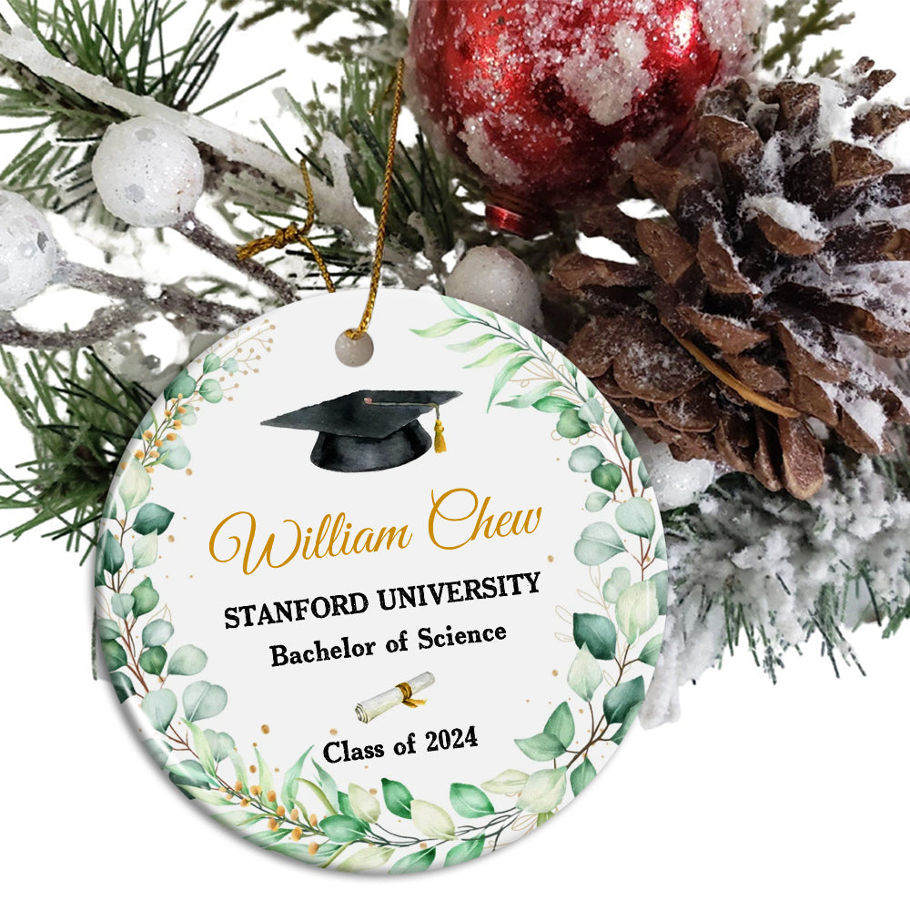 Blisscorners Graduation Gift, Congrats Class Of Graduation - Custom Texts Graduation - Personalized Ceramic Ornament2D Flat LM2111