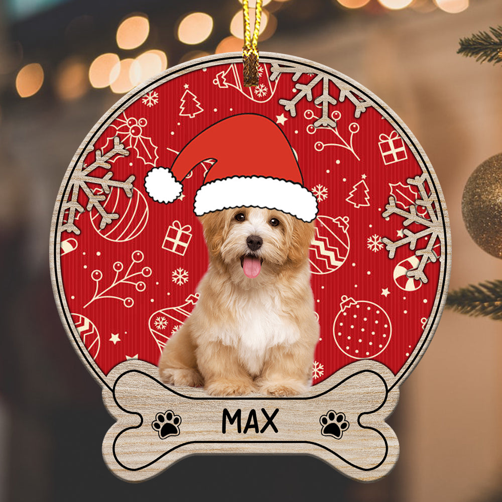 Blisscorners Cute Pet Photo - Custom Photo And Name, Personalized Acrylic Ornament - Gift For Pet Lover2D Flat LM2111