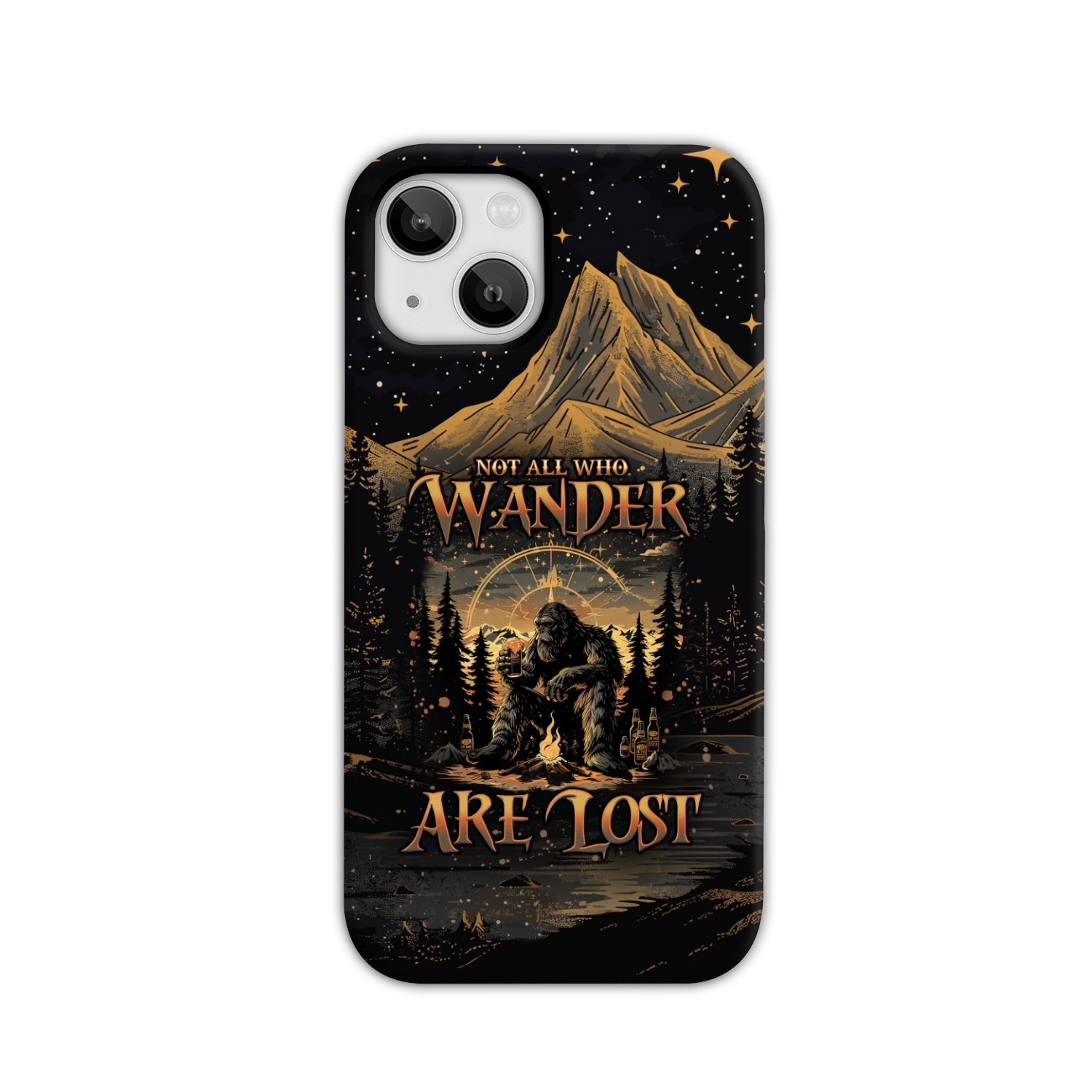 BLISSCORNERS NOT ALL WHO WANDER ARE LOST BIGFOOT COMPASS PHONE CASE