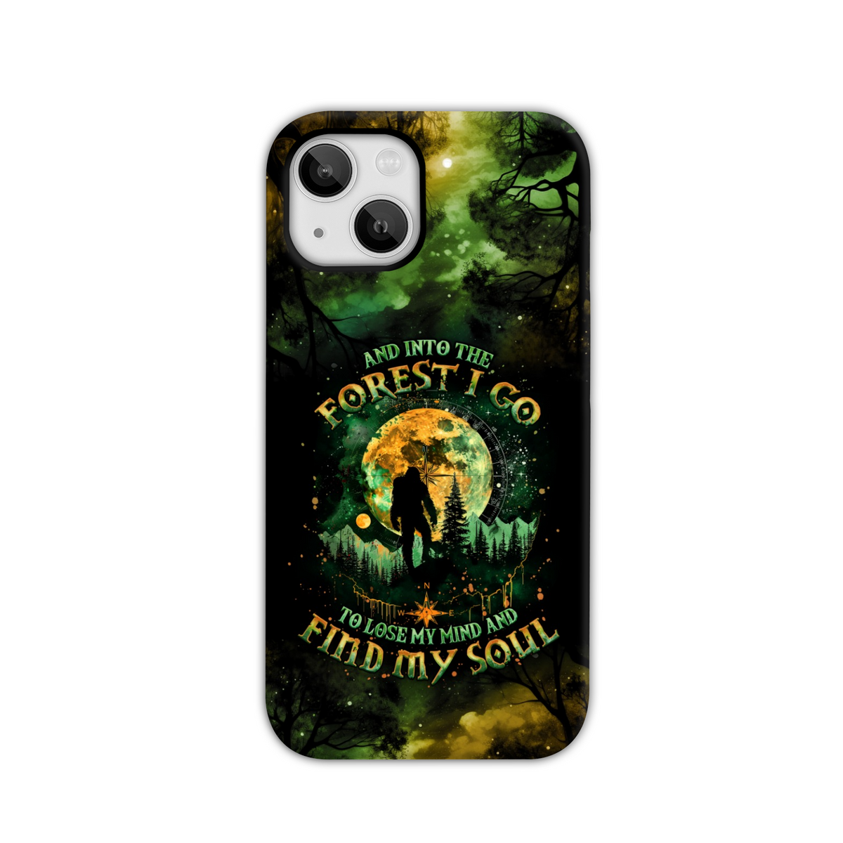 BLISSCORNERS AND INTO THE FOREST I GO BIGFOOT PHONE CASE