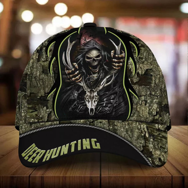 Blisscorners Cool Skull Deer Hunting Personalized Cap