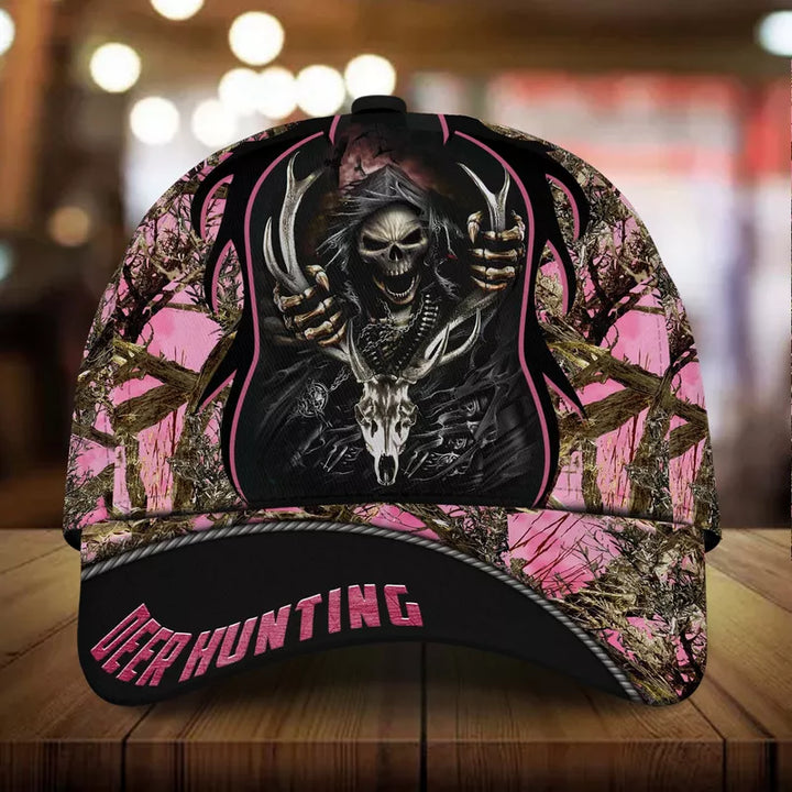 Blisscorners Cool Skull Deer Hunting Personalized Cap
