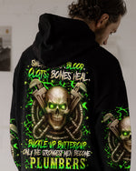 BLISSCORNERS ALWAYS BE NICE TO PLUMBERS SKULL ALL OVER PRINT