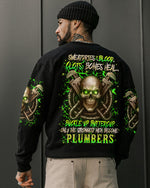 BLISSCORNERS ALWAYS BE NICE TO PLUMBERS SKULL ALL OVER PRINT