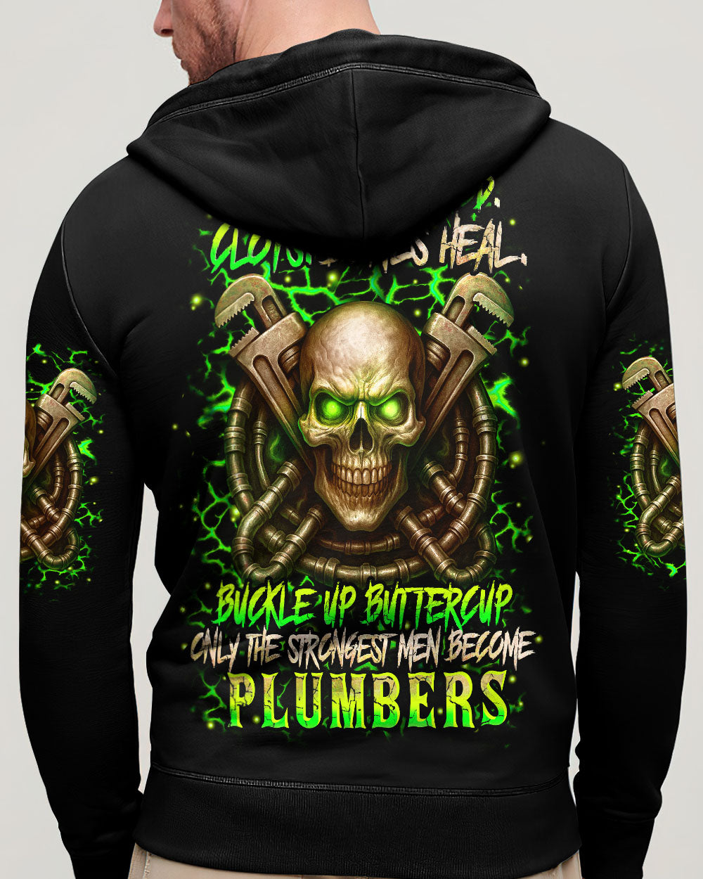 BLISSCORNERS ALWAYS BE NICE TO PLUMBERS SKULL ALL OVER PRINT