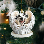 Blisscorners Personalized Dalmatian Dog Angel Wings Ornament, Dalmatian Christmas Ornament62D Flat LM2511