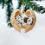 Blisscorners Personalized Sleeping Dalmatian Dog Christmas Ornament, Dog Angel Wings662D Flat LM2511