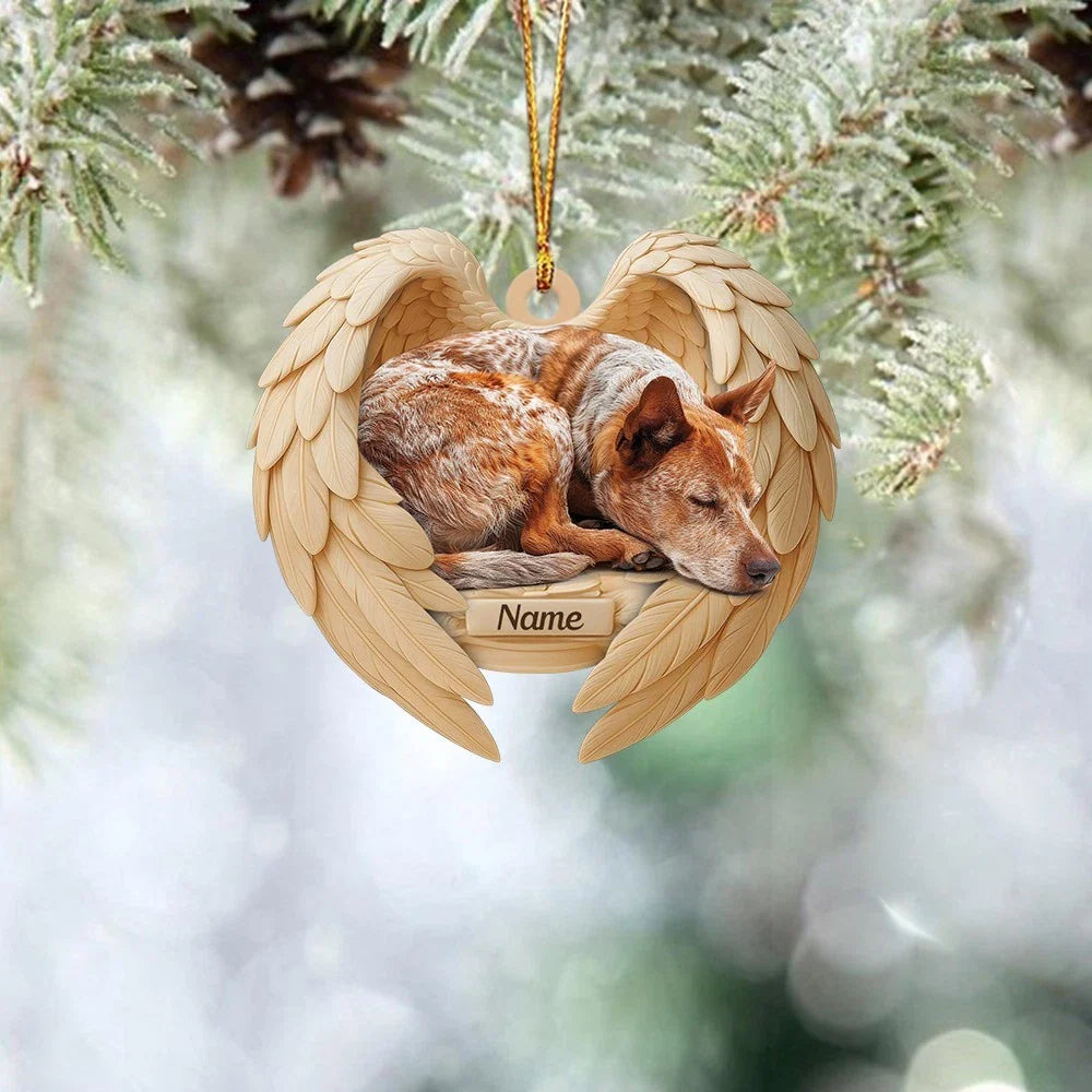 Blisscorners Personalized Sleeping Heeler Dog Christmas Ornament, Dog Angel Wings6
2D Flat LM2511