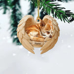 Blisscorners Personalized Sleeping Chihuahua Dog Christmas Ornament, Dog Angel Wings2D Flat LM2511