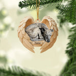 Blisscorners Personalized Sleeping Greyhound Dog Christmas Ornament, Dog Angel Wings2D Flat LM2511