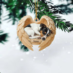 Blisscorners Personalized Sleeping Rat Terrier Dog Christmas Ornament, Dog Angel Wings2D Flat LM2511