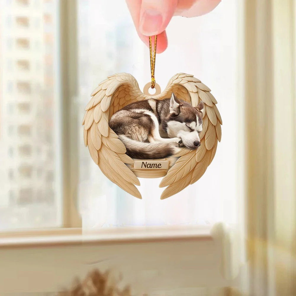 Blisscorners Personalized Sleeping Siberian Husky Dog Christmas Ornament, Dog Angel Wings6
2D Flat LM2511