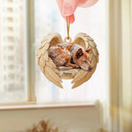 Blisscorners Personalized Sleeping Heeler Dog Christmas Ornament, Dog Angel Wings62D Flat LM2511