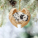 Blisscorners Personalized Sleeping Dalmatian Dog Christmas Ornament, Dog Angel Wings662D Flat LM2511
