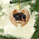 Blisscorners Personalized Sleeping Doberman Pinscher Dog Christmas Ornament, Dog Angel Wings2D Flat LM2511