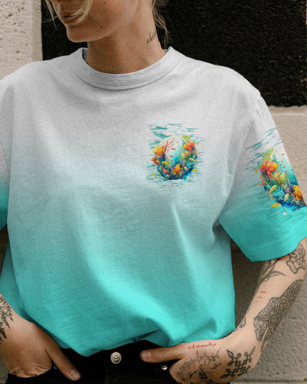 BLISSCORNERS SOME GIRLS ARE JUST BORN OCEAN ALL OVER PRINT