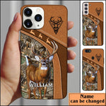 Blisscorners White-Tailed Deer Hunting Personalized Name Phone Case LM1012