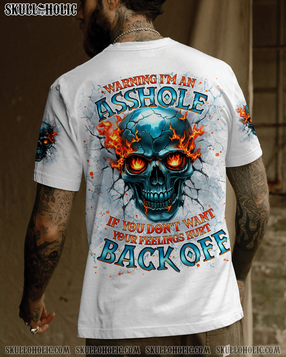 BLISSCORNERS WARNING I'M AN A FIRE SKULL ALL OVER PRINT