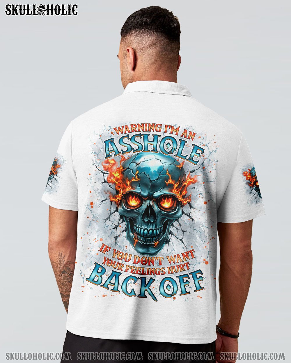 BLISSCORNERS WARNING I'M AN A FIRE SKULL ALL OVER PRINT