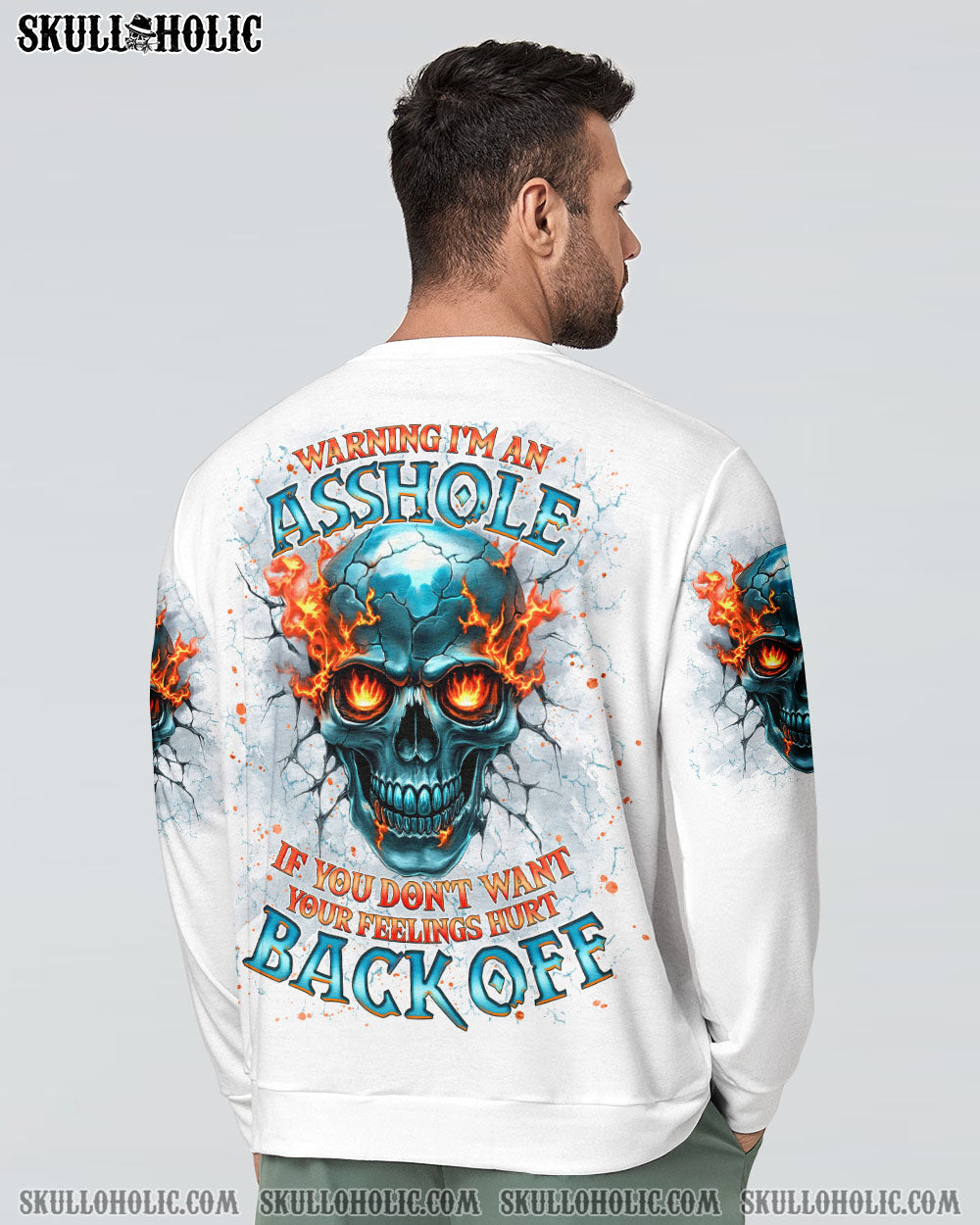 BLISSCORNERS WARNING I'M AN A FIRE SKULL ALL OVER PRINT