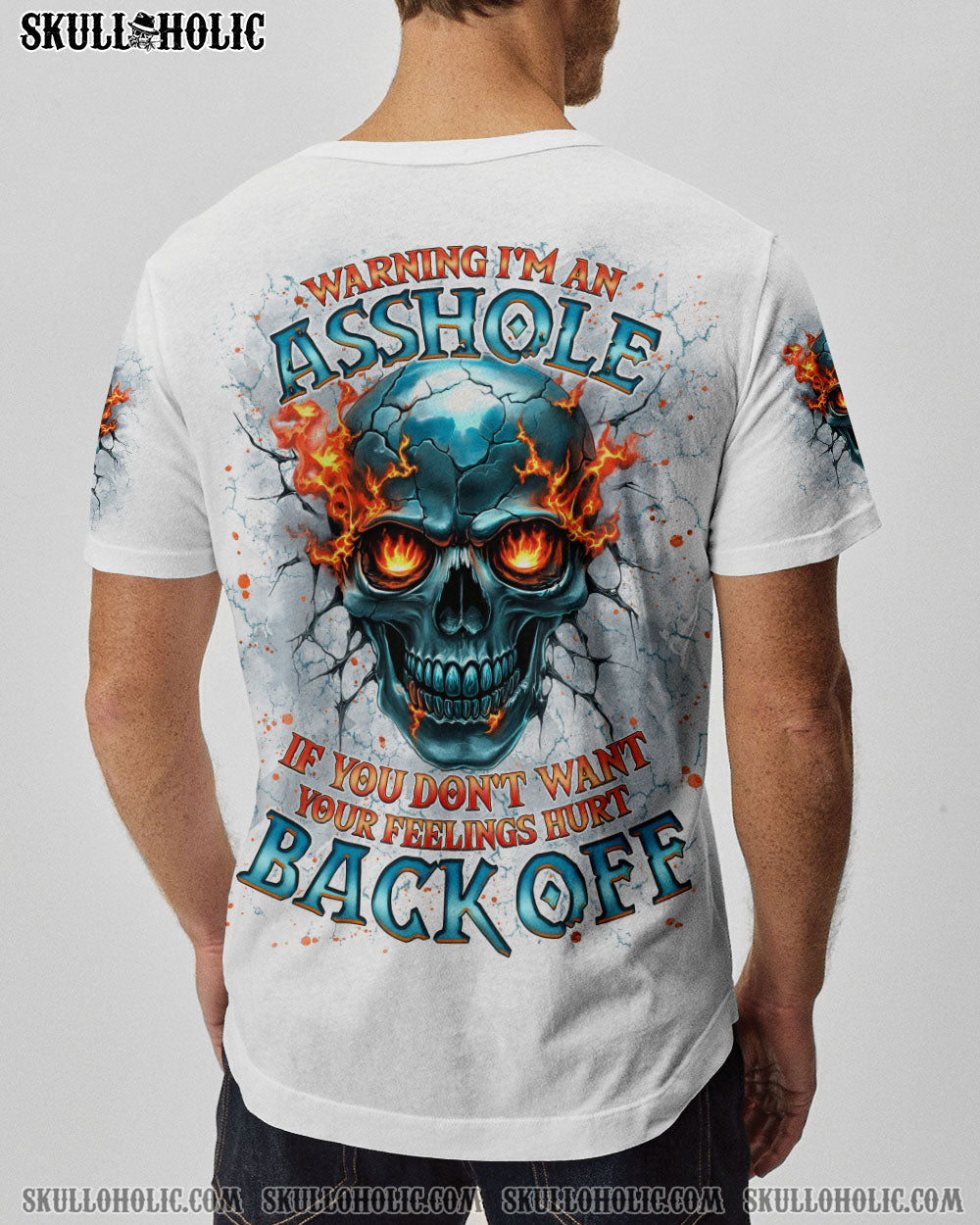 BLISSCORNERS WARNING I'M AN A FIRE SKULL ALL OVER PRINT