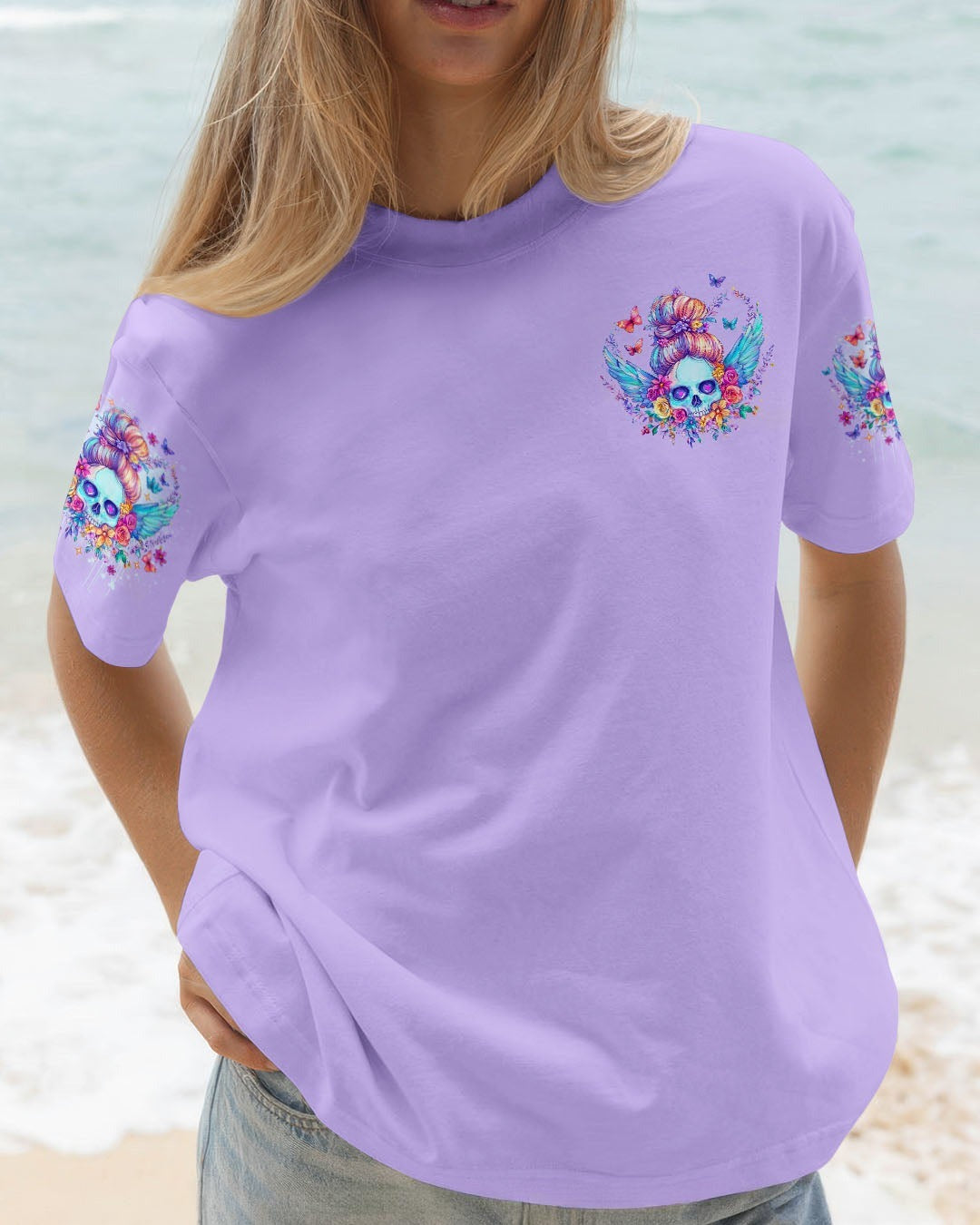 BLISSCORNERS KARMA FAIRY SKULL MESSY BUN ALL OVER PRINT