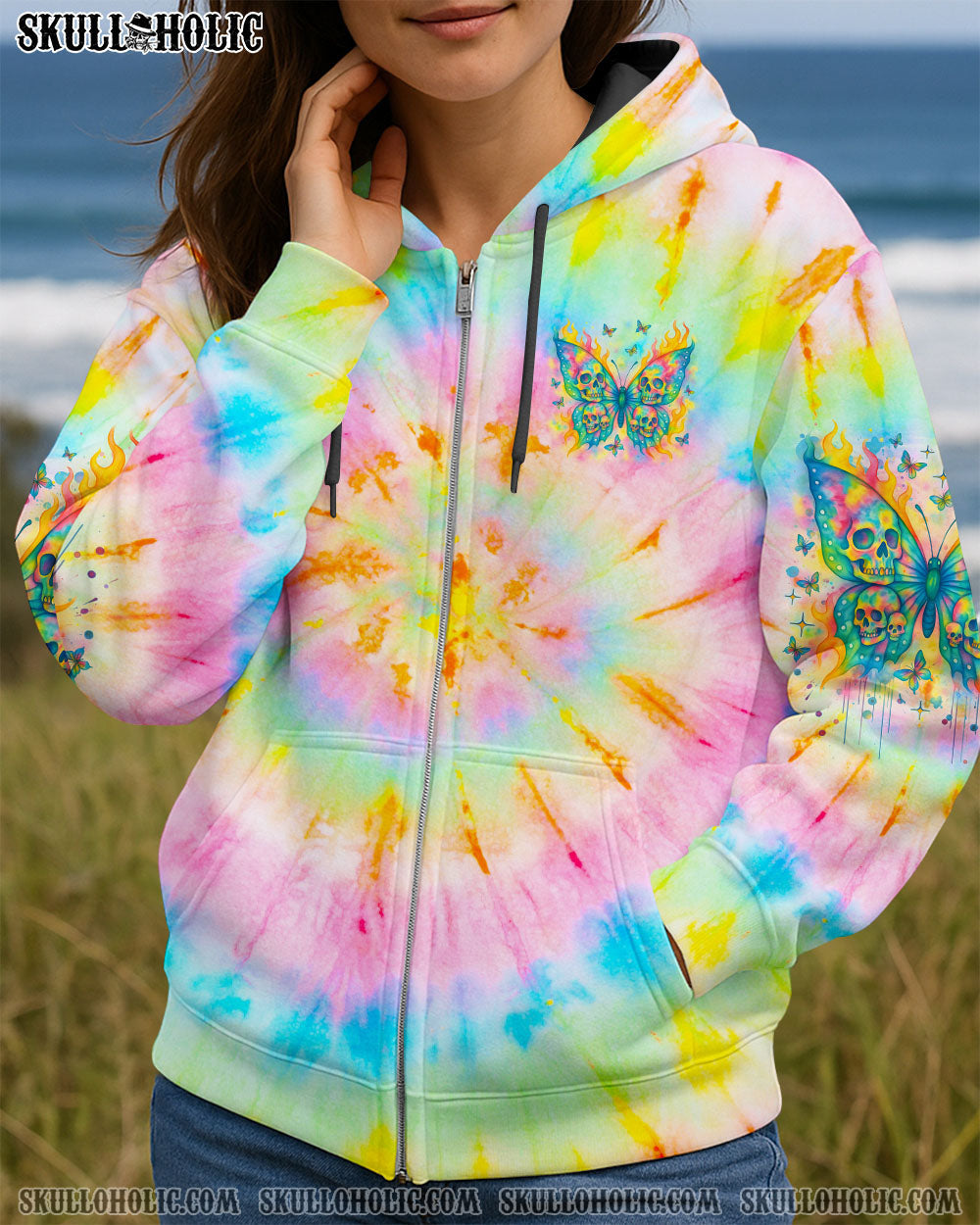 BLISSCORNERS KARMA FAIRY SKULL BUTTERFLY ALL OVER PRINT