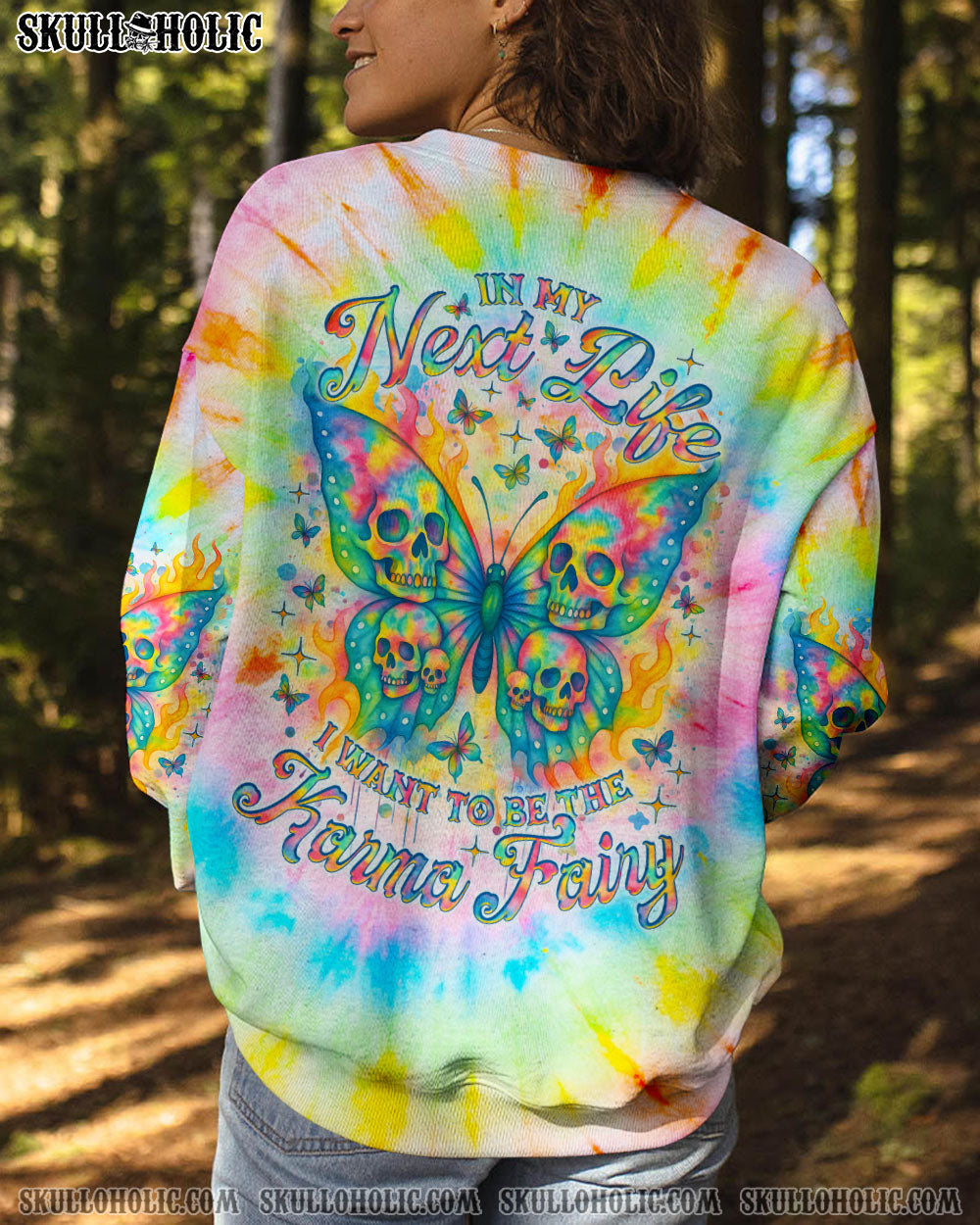 BLISSCORNERS KARMA FAIRY SKULL BUTTERFLY ALL OVER PRINT