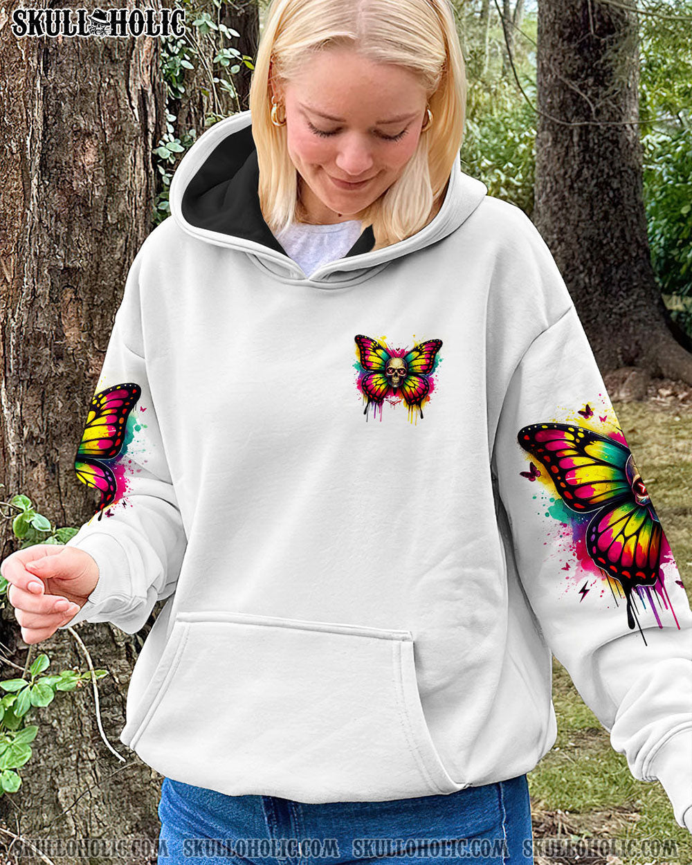 BLISSCORNERS KARMA FAIRY SKULL SKULL BUTTERFLY ALL OVER PRINT
