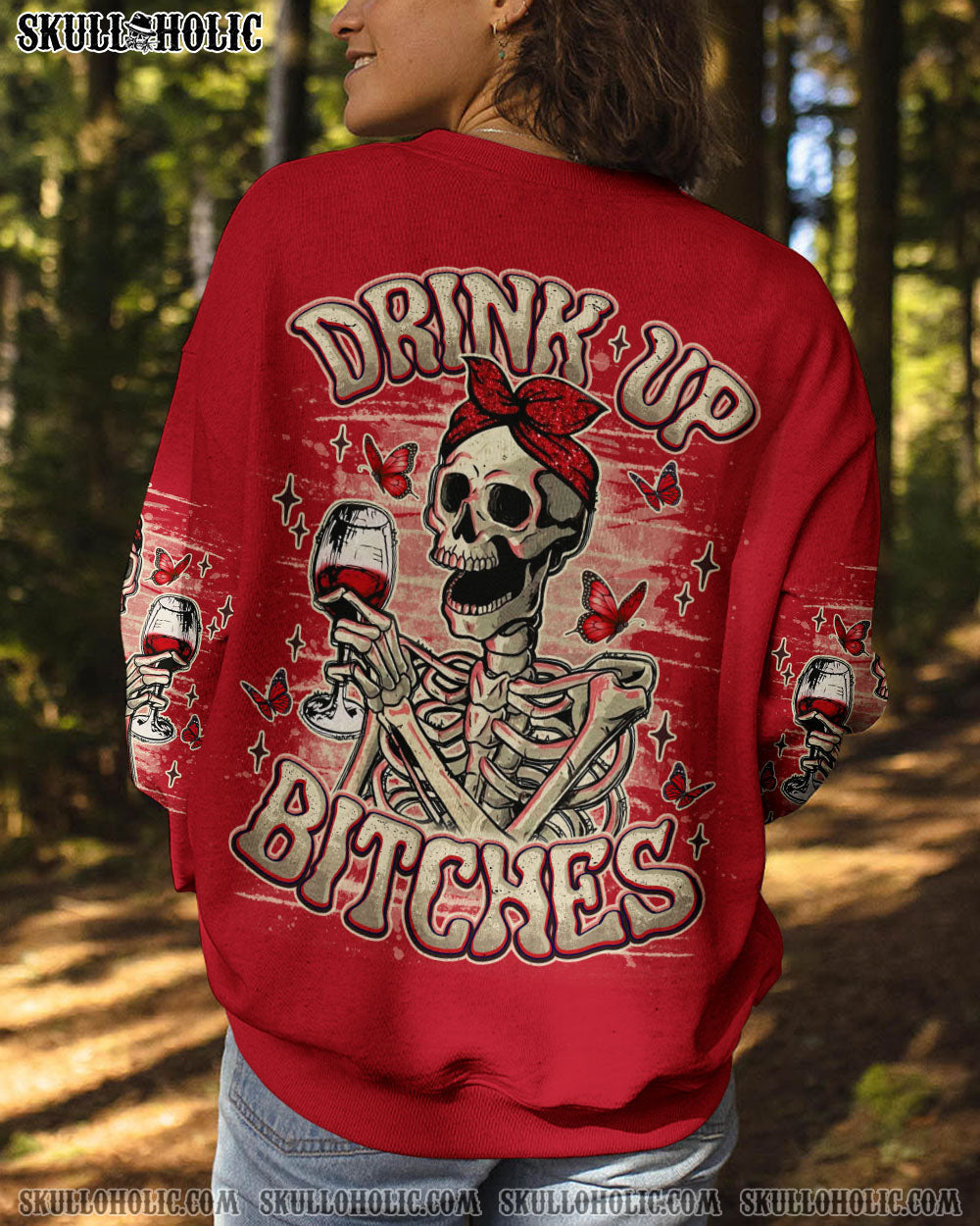 BLISSCORNERS DRINK UP B**CHES SKELETON ALL OVER PRINT