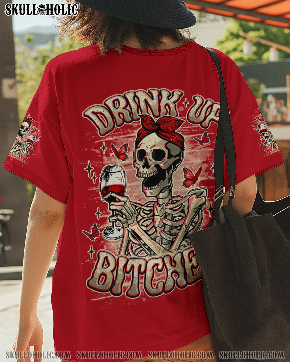 BLISSCORNERS DRINK UP B**CHES SKELETON ALL OVER PRINT