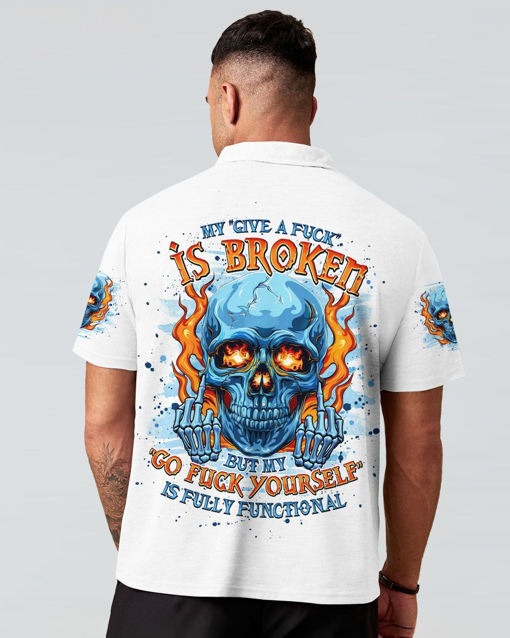BLISSCORNERS MY GIVE A F IS BROKEN SKULL FIRE ALL OVER PRINT