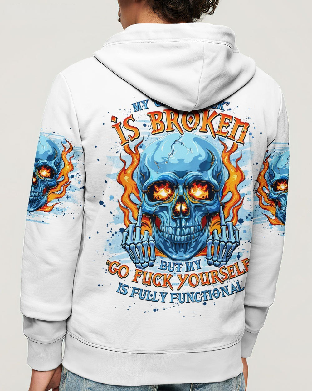 BLISSCORNERS MY GIVE A F IS BROKEN SKULL FIRE ALL OVER PRINT