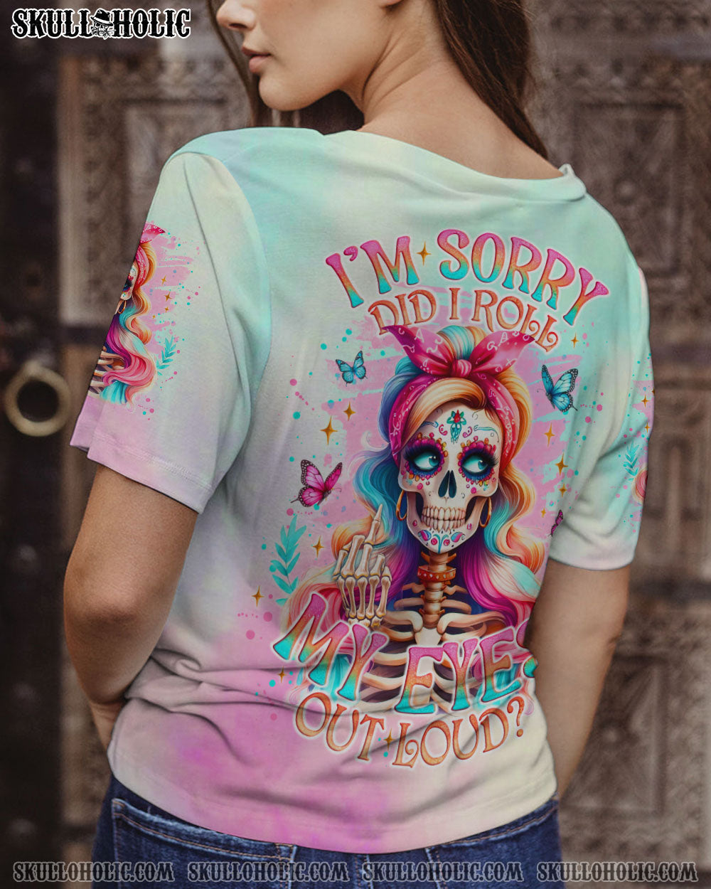 BLISSCORNERS DID I ROLL MY EYES OUT LOUD MESSY BUN ALL OVER PRINT