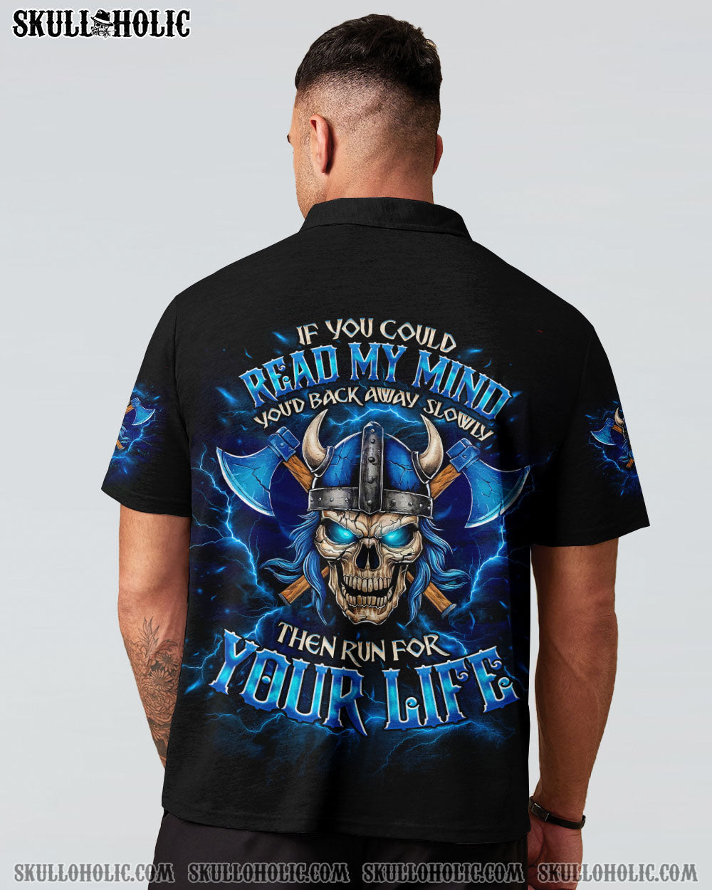 BLISSCORNERS IF YOU COULD READ MY MIND VIKING SKULL ALL OVER PRINT