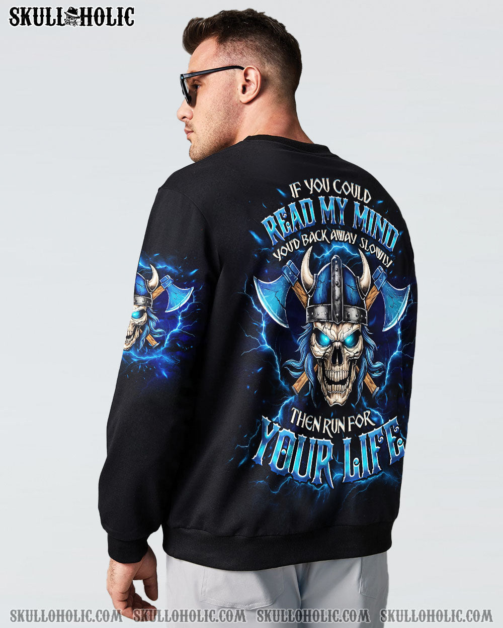 BLISSCORNERS IF YOU COULD READ MY MIND VIKING SKULL ALL OVER PRINT