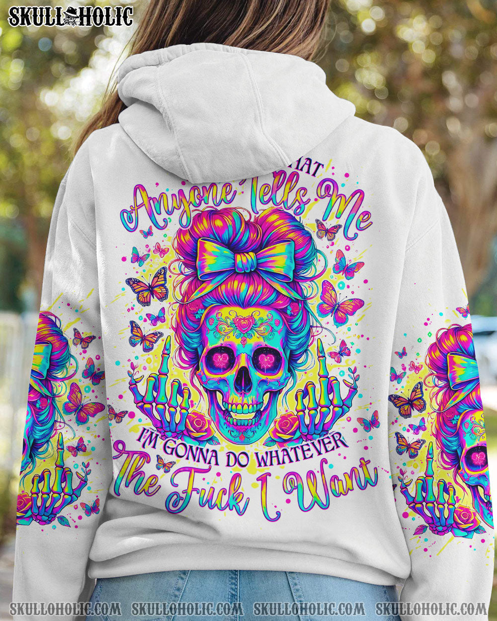 BLISSCORNERS NO MATTER WHAT ANYONE TELLS ME MESSY BUN ALL OVER PRINT
